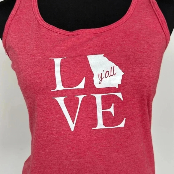 Gilden Georgia "Love Y'all" Tank Top Sz SM - Picture 2 of 5
